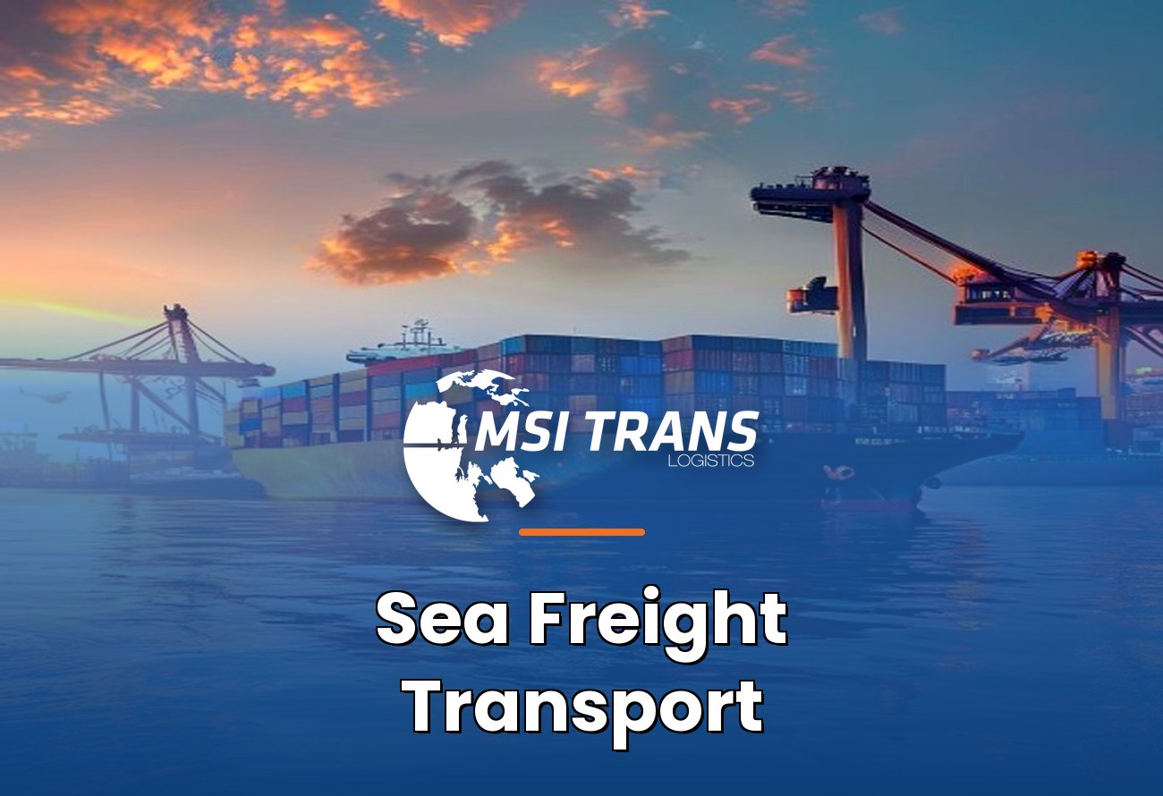 MSI Trans Deniz Nakliyat Kapağı — gün batımında endüstriyel limana yanaşan konteyner gemisi